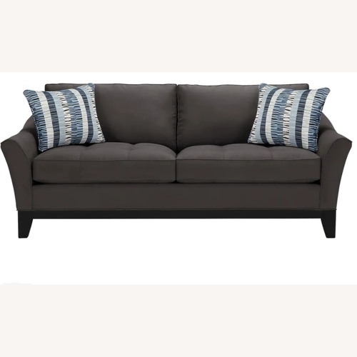 Used Rooms To Go Cindy Crawford Home Dark Gray Fabric Sleeper Sofa for sale on AptDeco