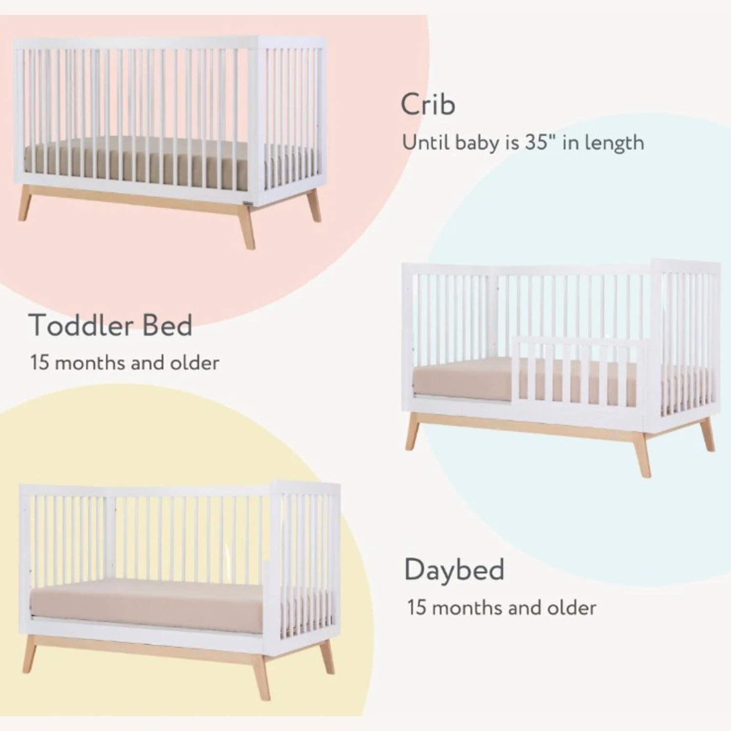 Dadada Soho Baby Crib 3 in 1 Convertible - image-7