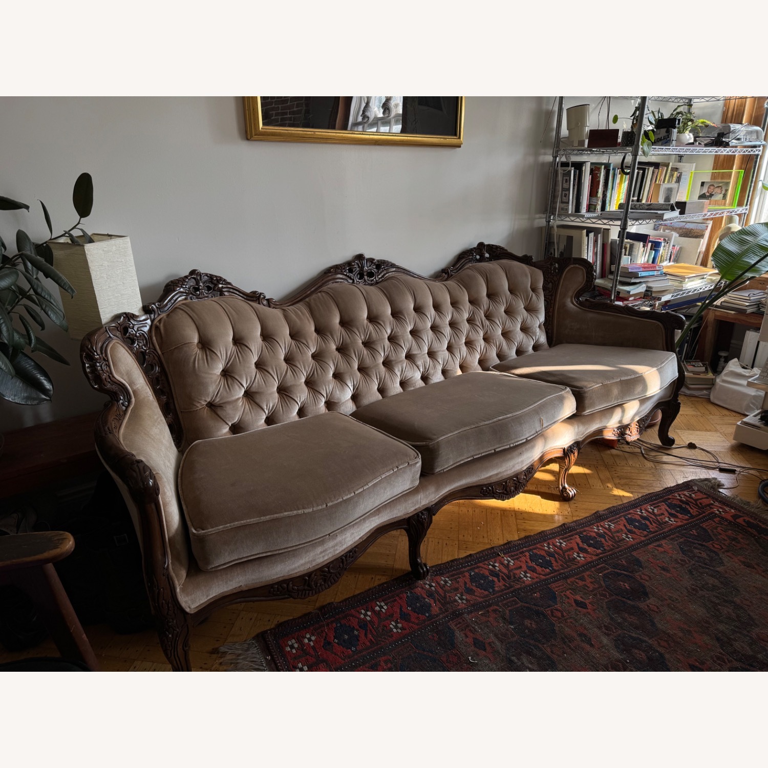 Vintage/Antique Light Brown 3+ Seater Sofa - image-1