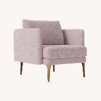 West Elm Auburn Pink Wood Accent Chairs