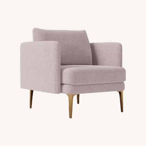 Used West Elm Auburn Pink Wood Accent Chairs for sale on AptDeco