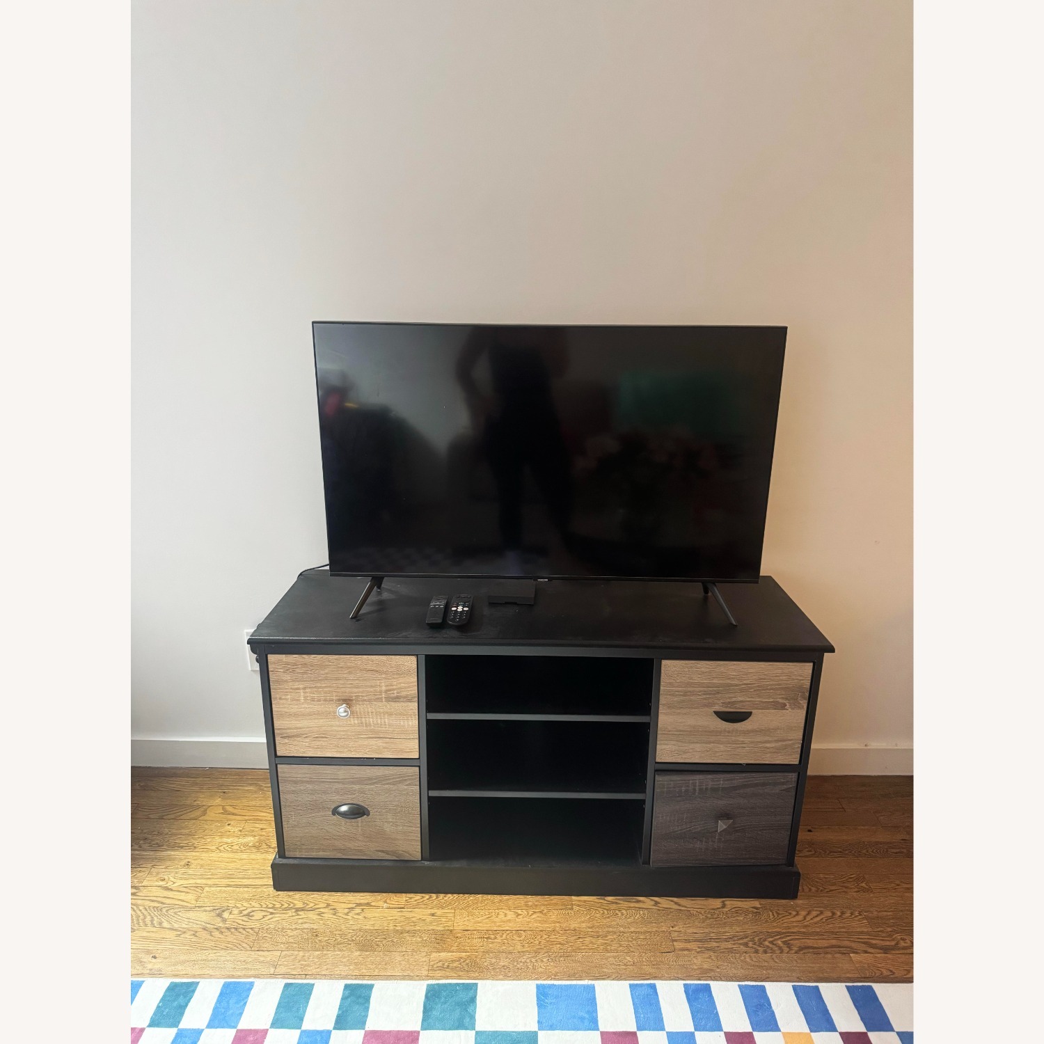 Wayfair Black & Multi-Color Wood Media Storage - image-5