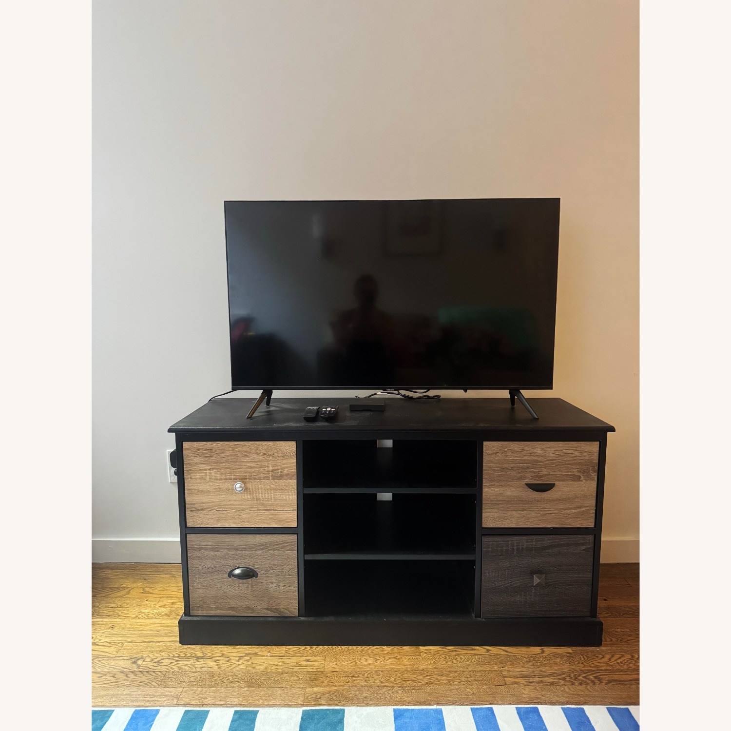 Wayfair Black & Multi-Color Wood Media Storage - image-1