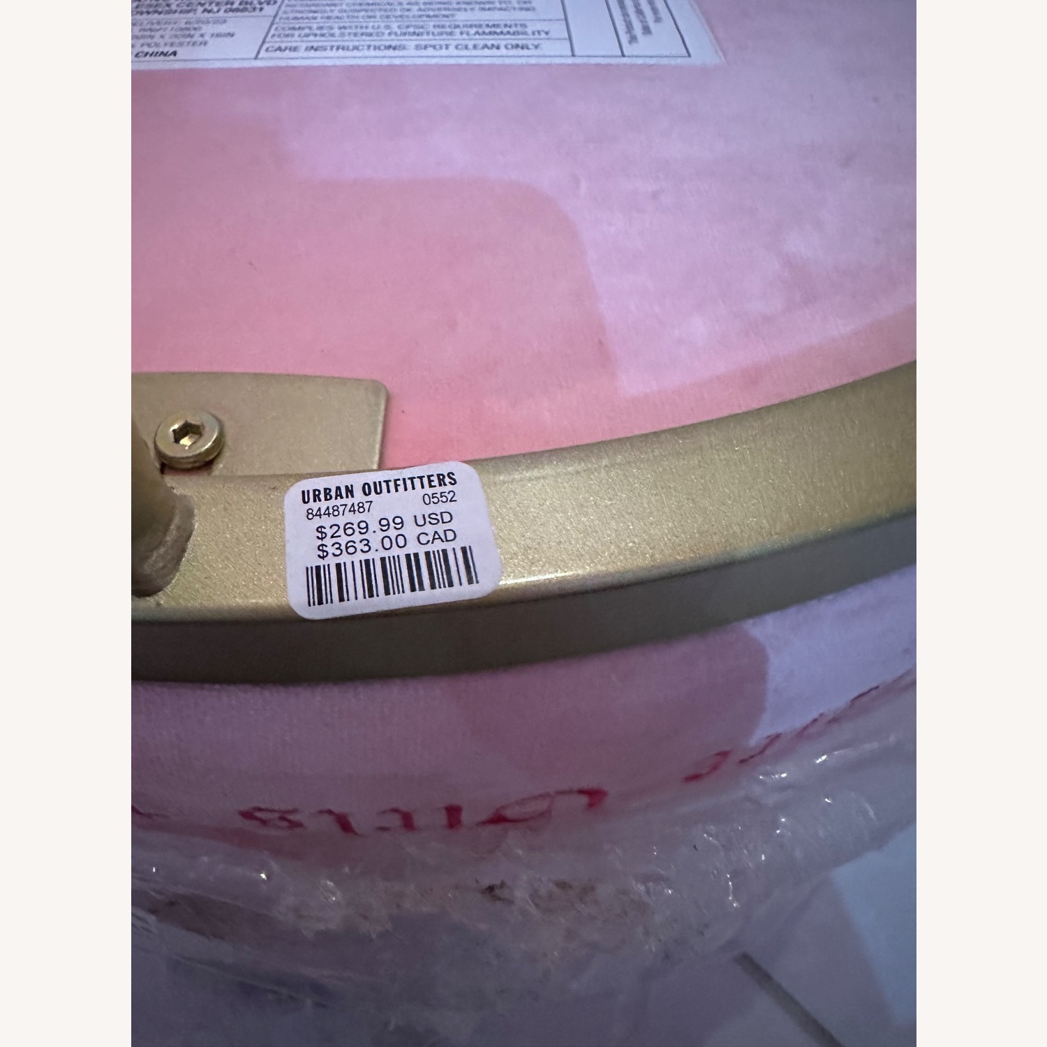 Urban Outfitters Pink Fabric Ottoman - image-107