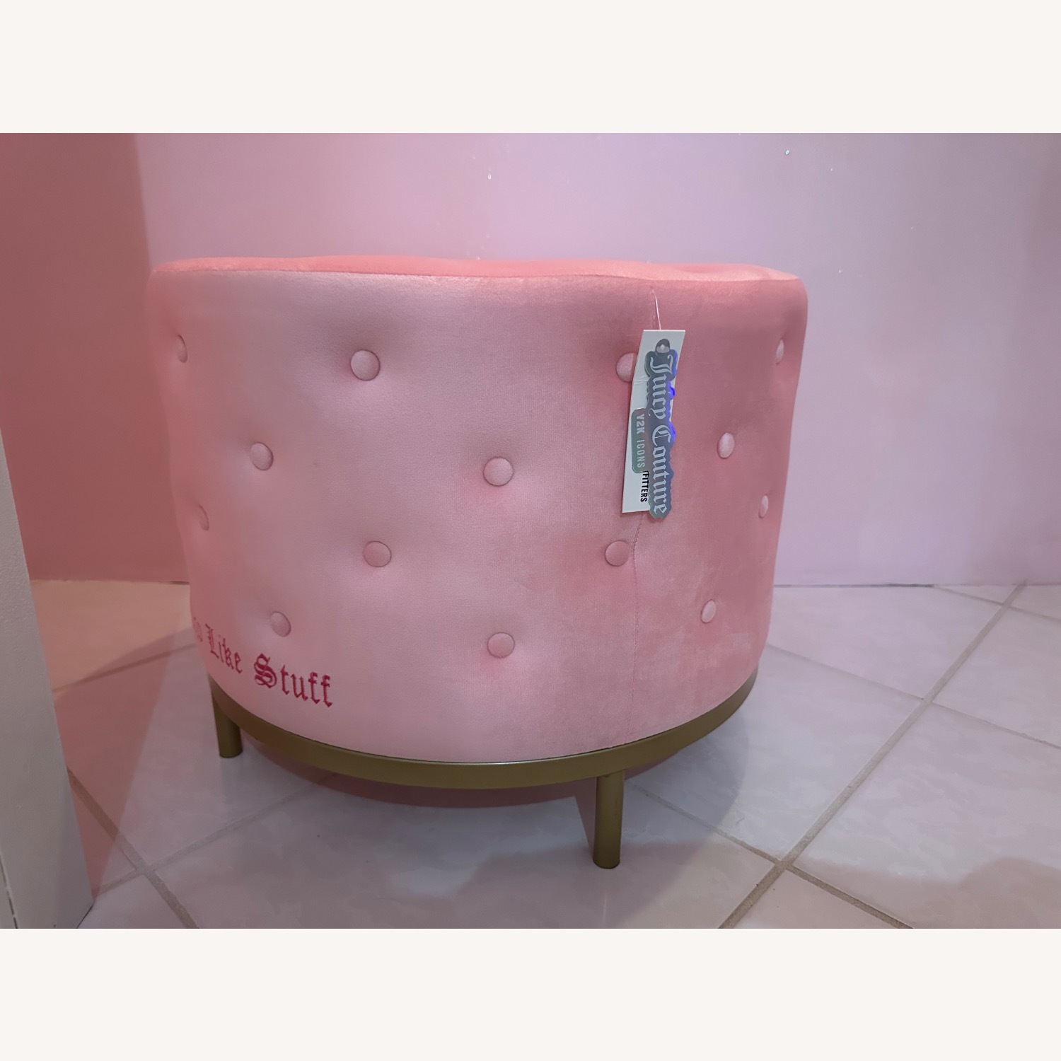 Urban Outfitters Pink Fabric Ottoman - image-18
