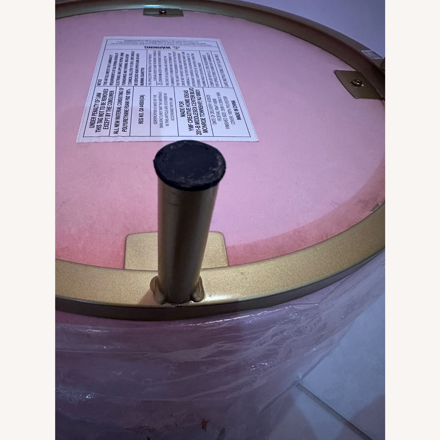 Urban Outfitters Pink Fabric Ottoman - image-48