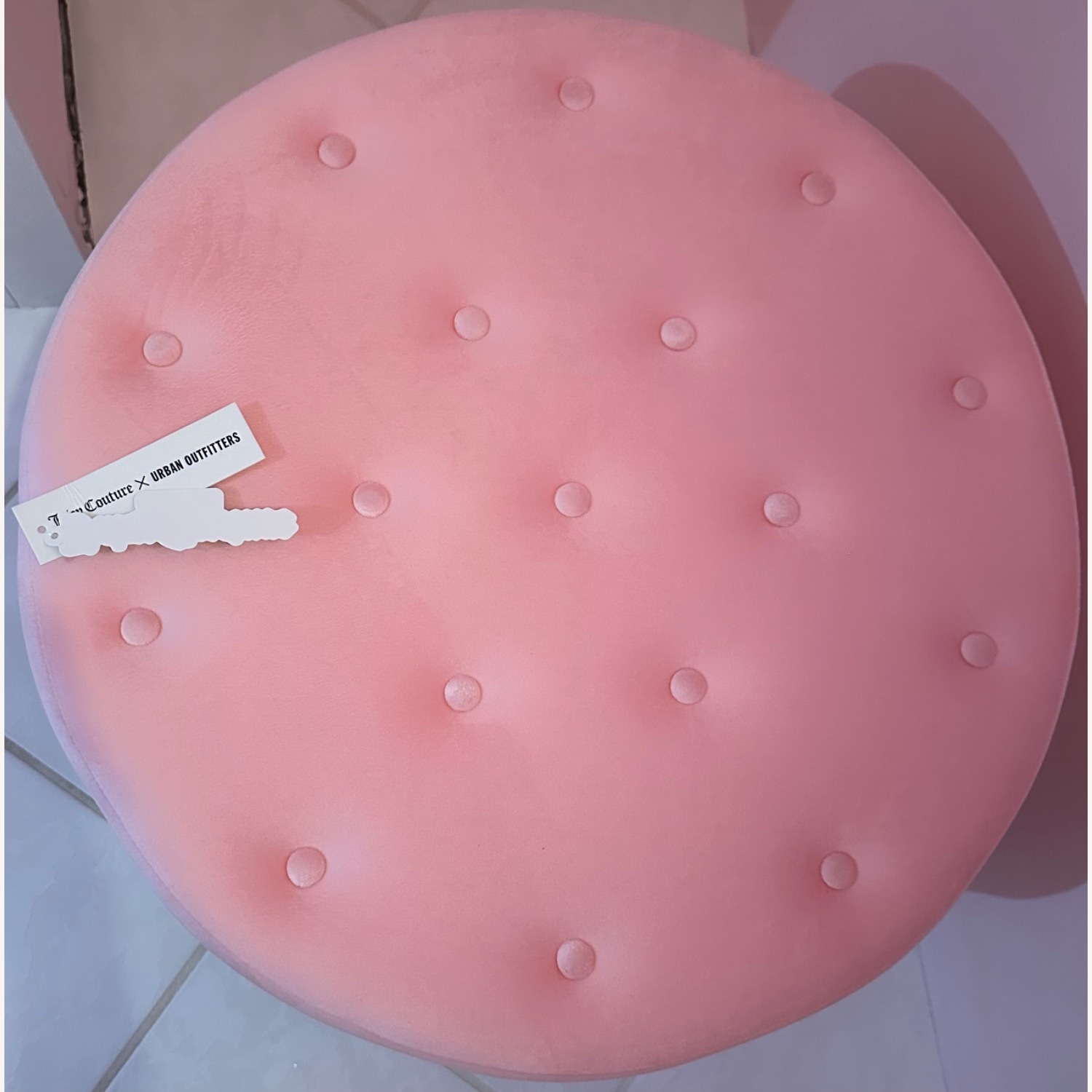 Urban Outfitters Pink Fabric Ottoman - image-72