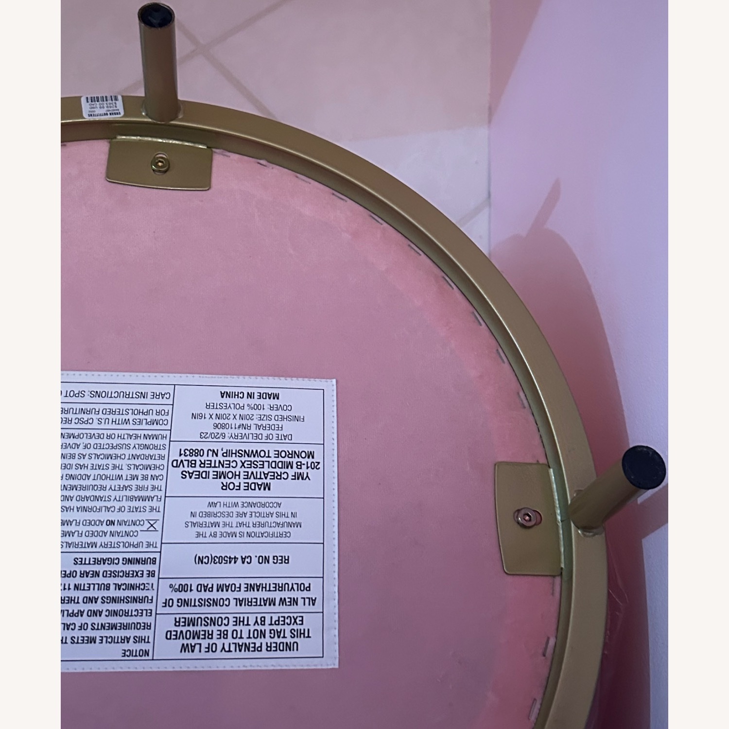 Urban Outfitters Pink Fabric Ottoman - image-29