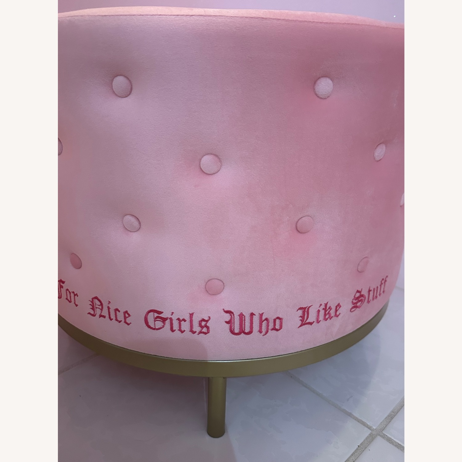 Urban Outfitters Pink Fabric Ottoman - image-55