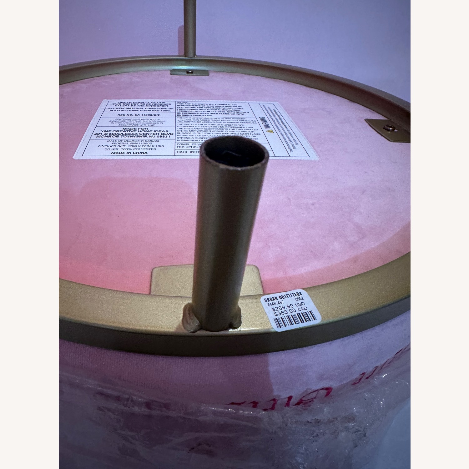 Urban Outfitters Pink Fabric Ottoman - image-108