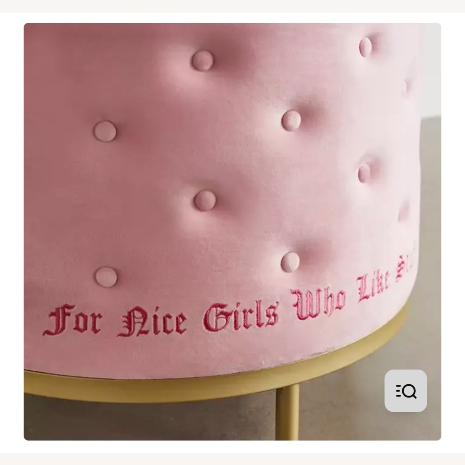 Urban Outfitters Pink Fabric Ottoman - image-112