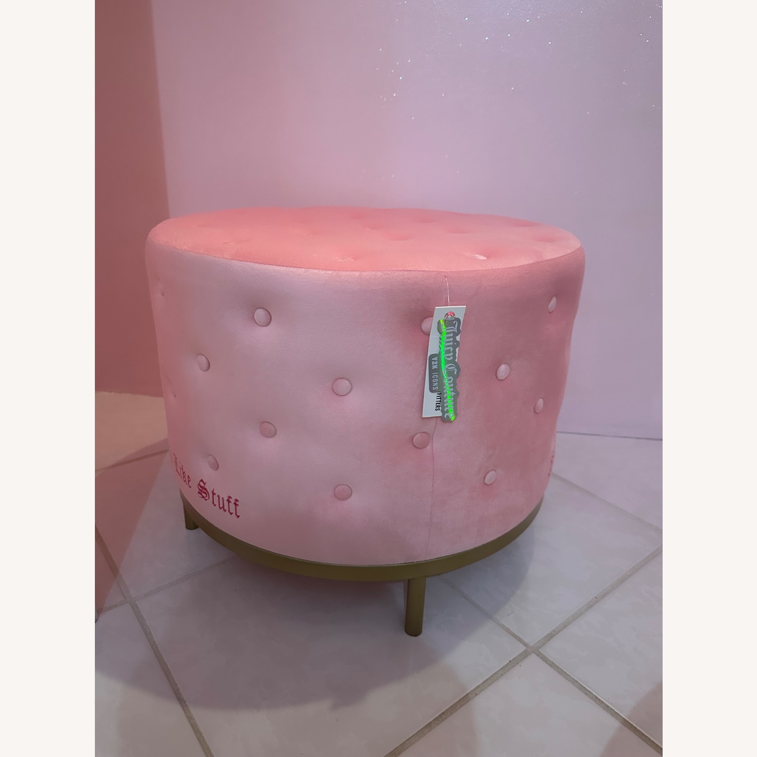 Urban Outfitters Pink Fabric Ottoman - image-65