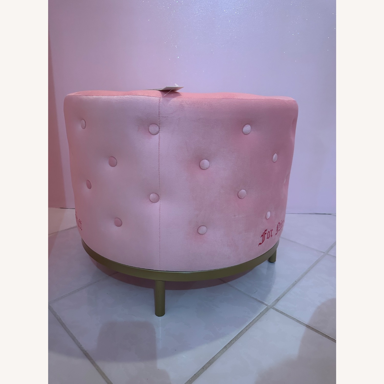 Urban Outfitters Pink Fabric Ottoman - image-21