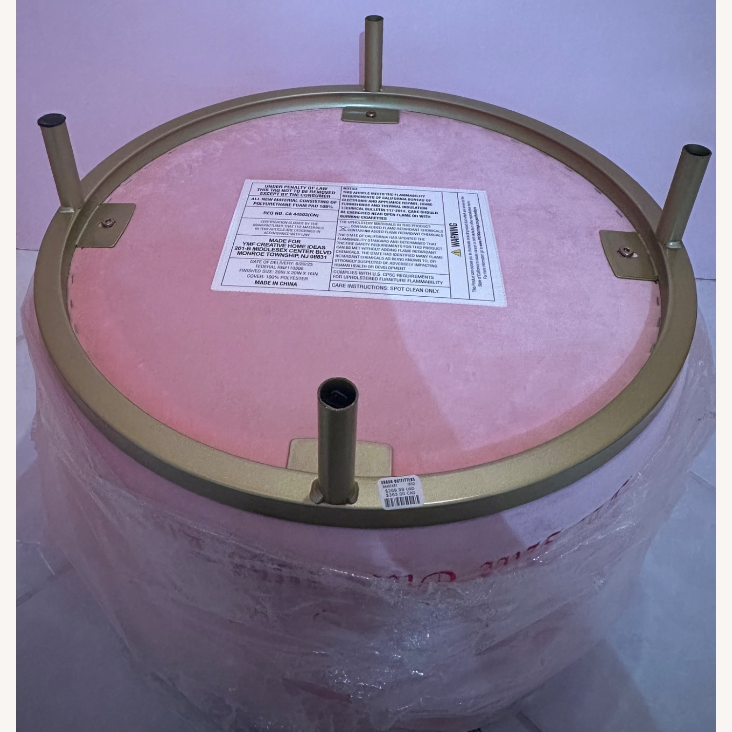 Urban Outfitters Pink Fabric Ottoman - image-111