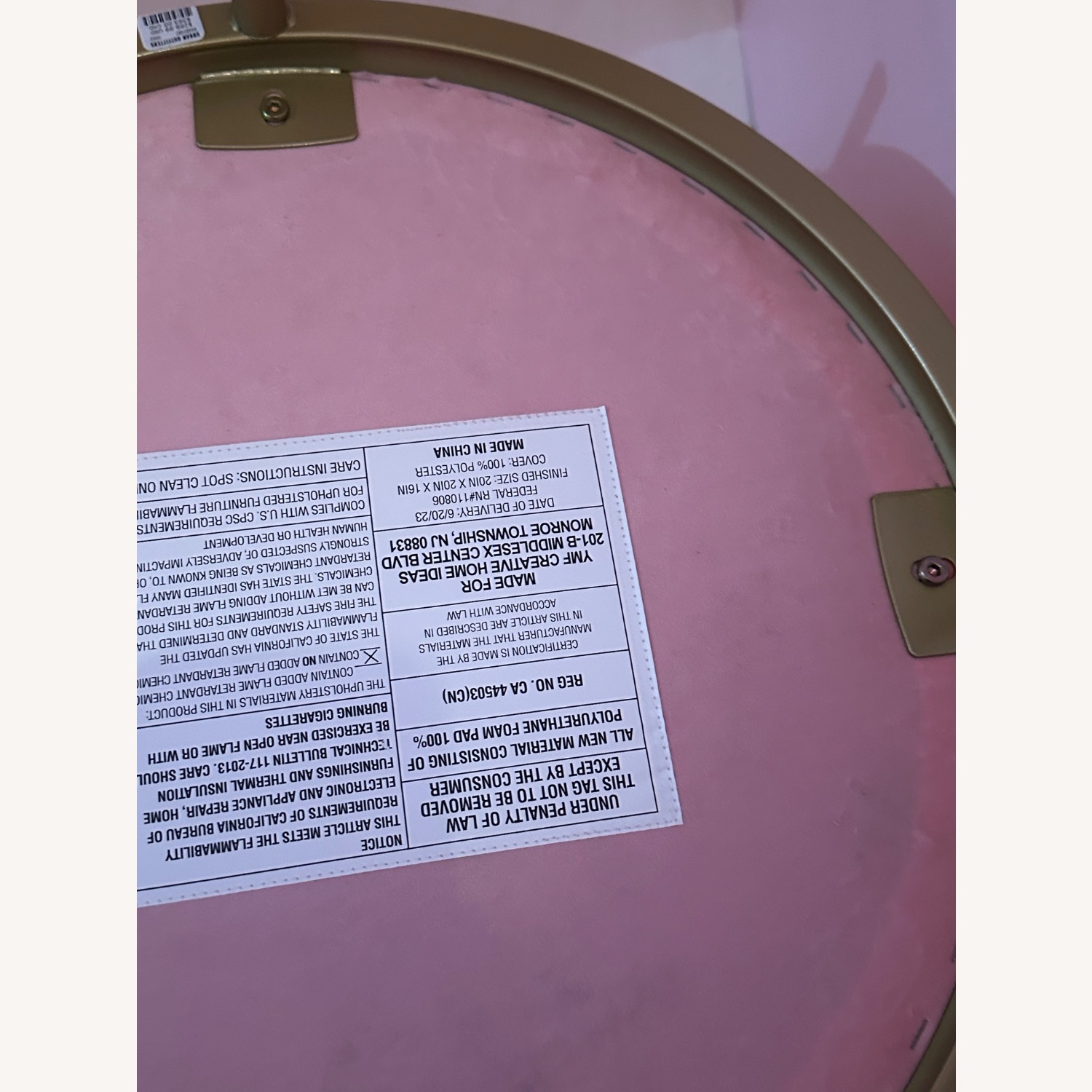 Urban Outfitters Pink Fabric Ottoman - image-82