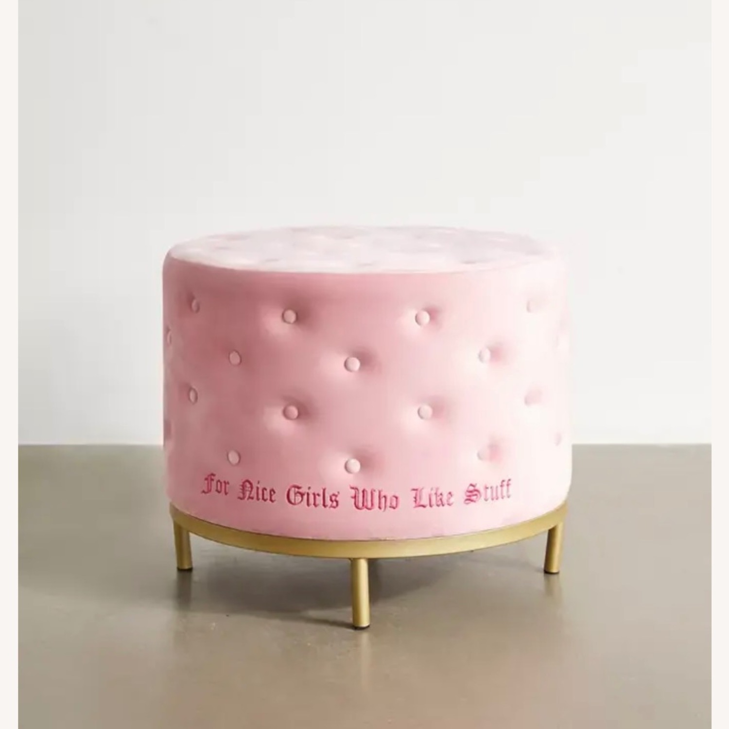 Urban Outfitters Pink Fabric Ottoman - image-51