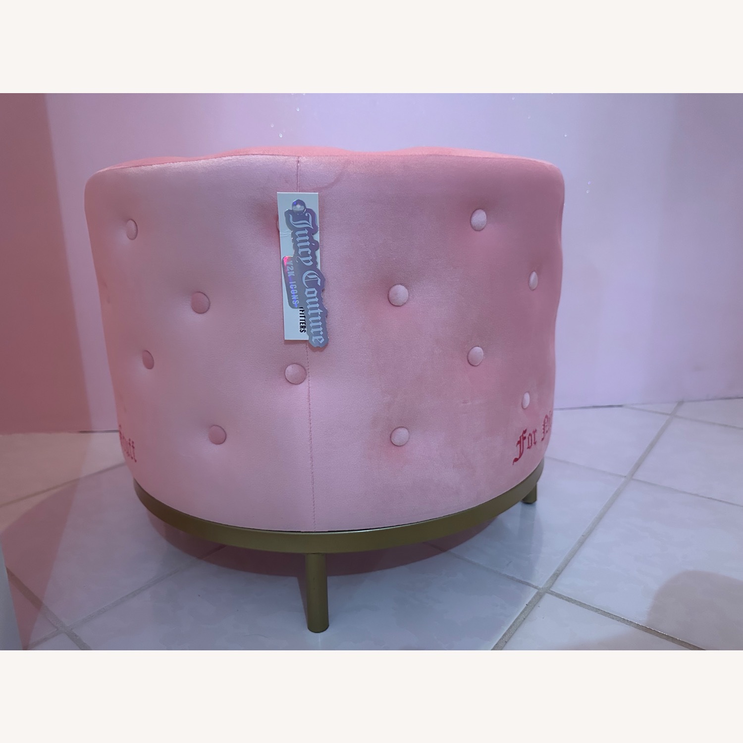 Urban Outfitters Pink Fabric Ottoman - image-68