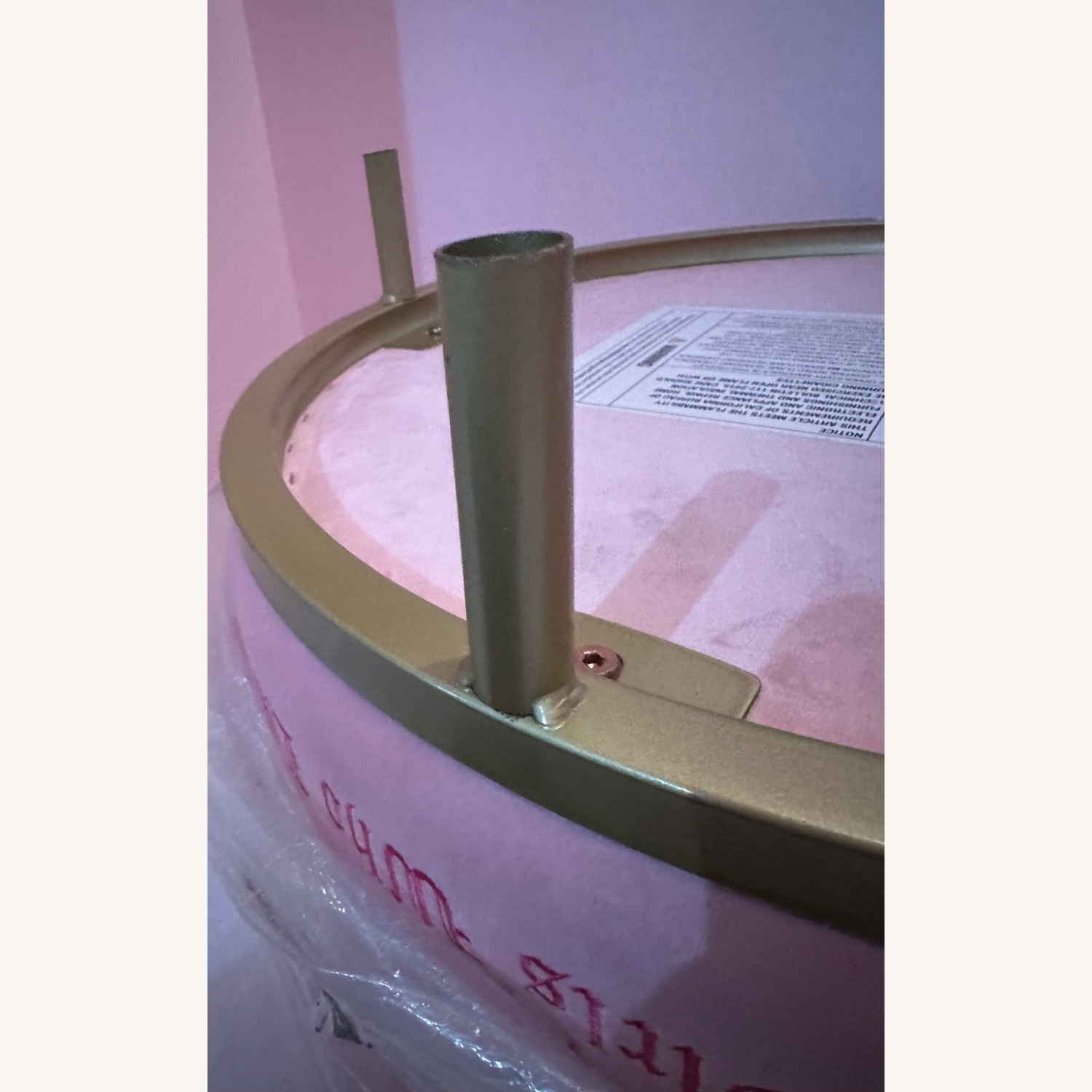 Urban Outfitters Pink Fabric Ottoman - image-93