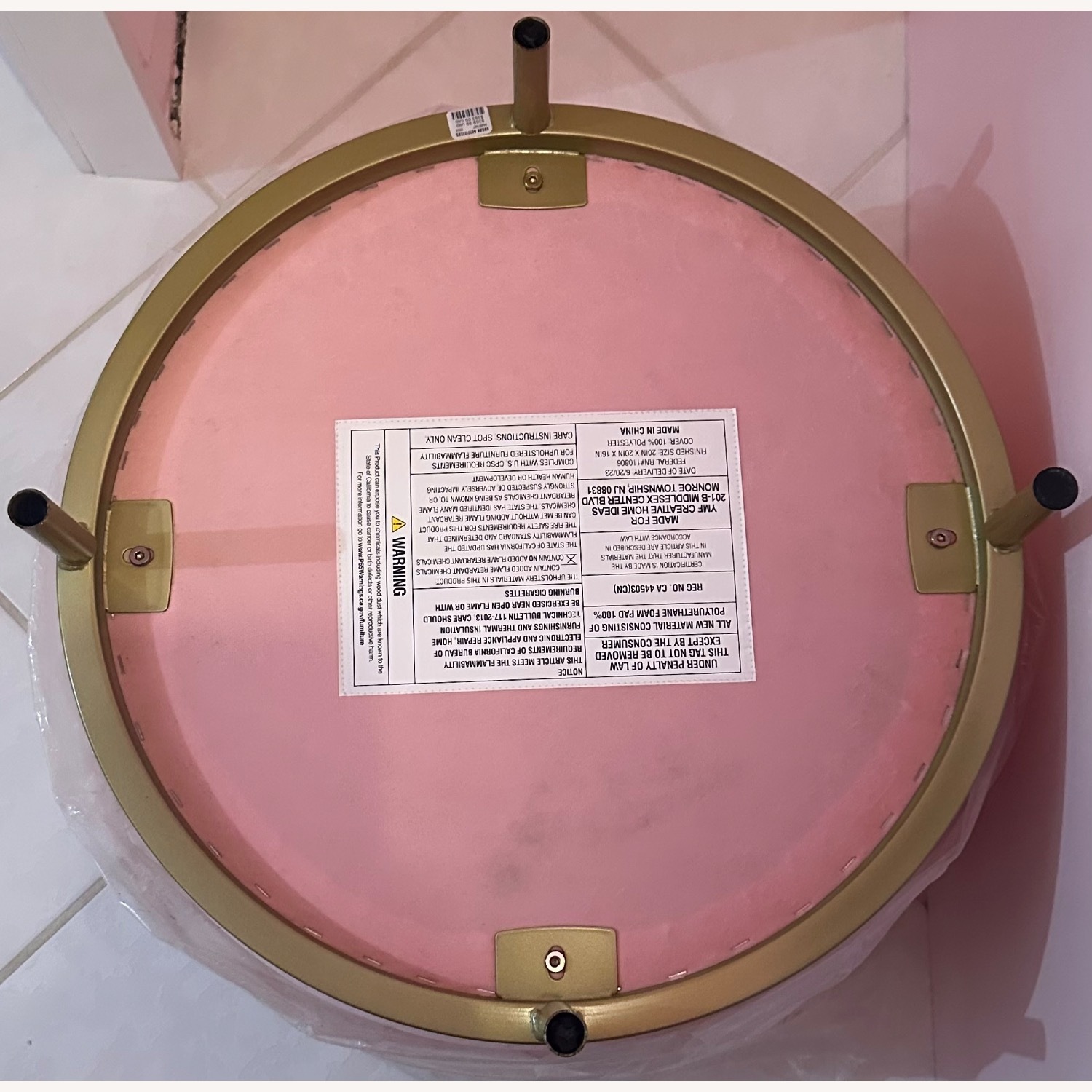 Urban Outfitters Pink Fabric Ottoman - image-75