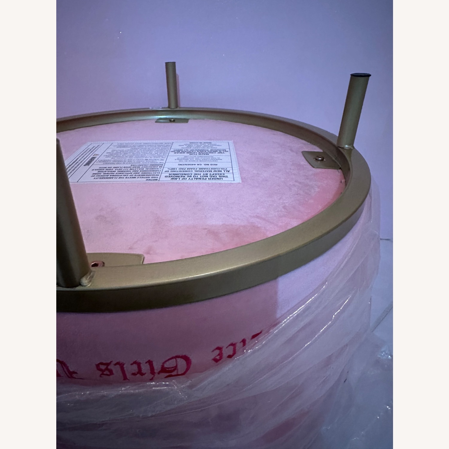 Urban Outfitters Pink Fabric Ottoman - image-94