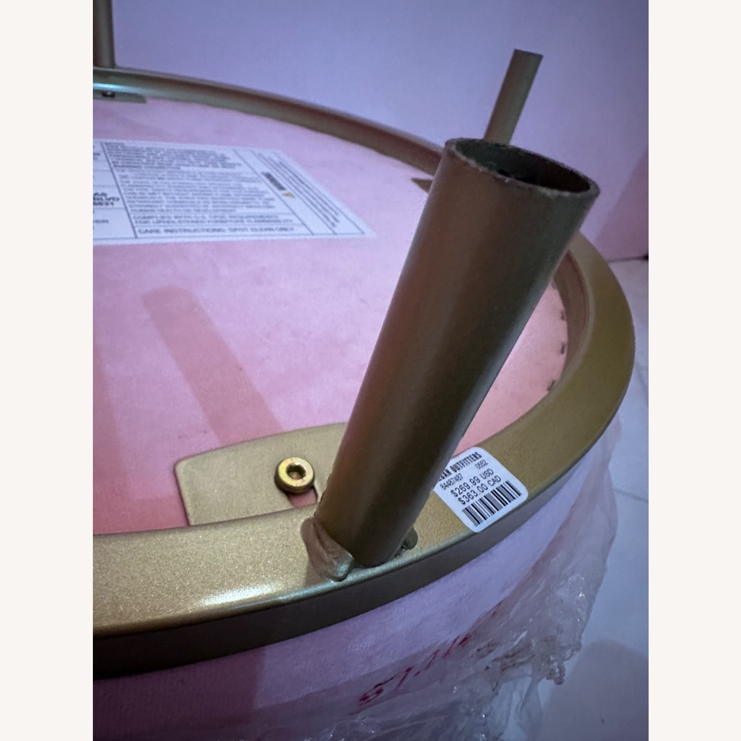 Urban Outfitters Pink Fabric Ottoman - image-109