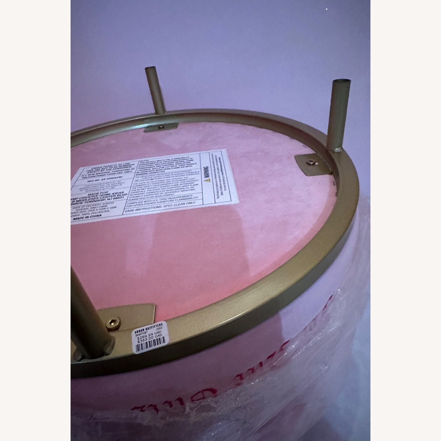 Urban Outfitters Pink Fabric Ottoman - image-106