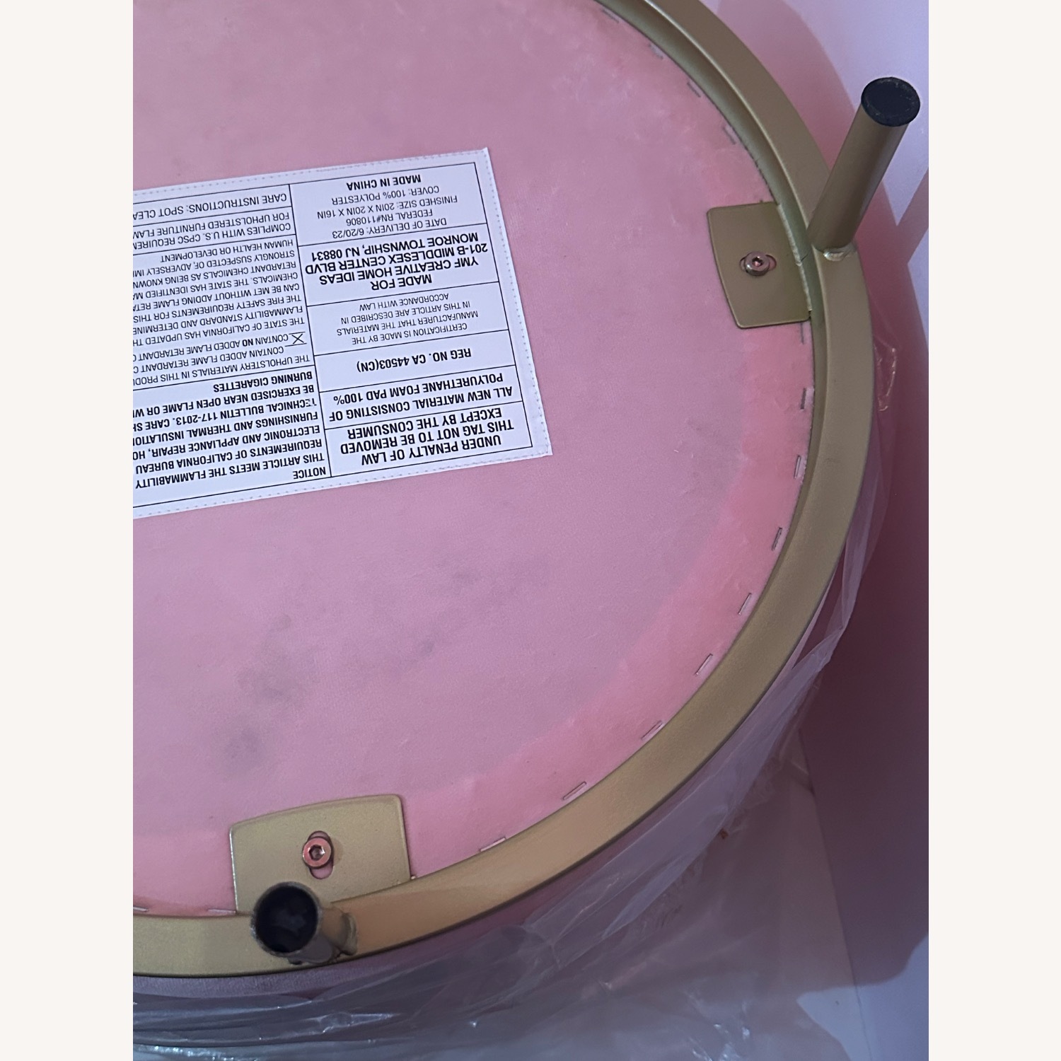 Urban Outfitters Pink Fabric Ottoman - image-30