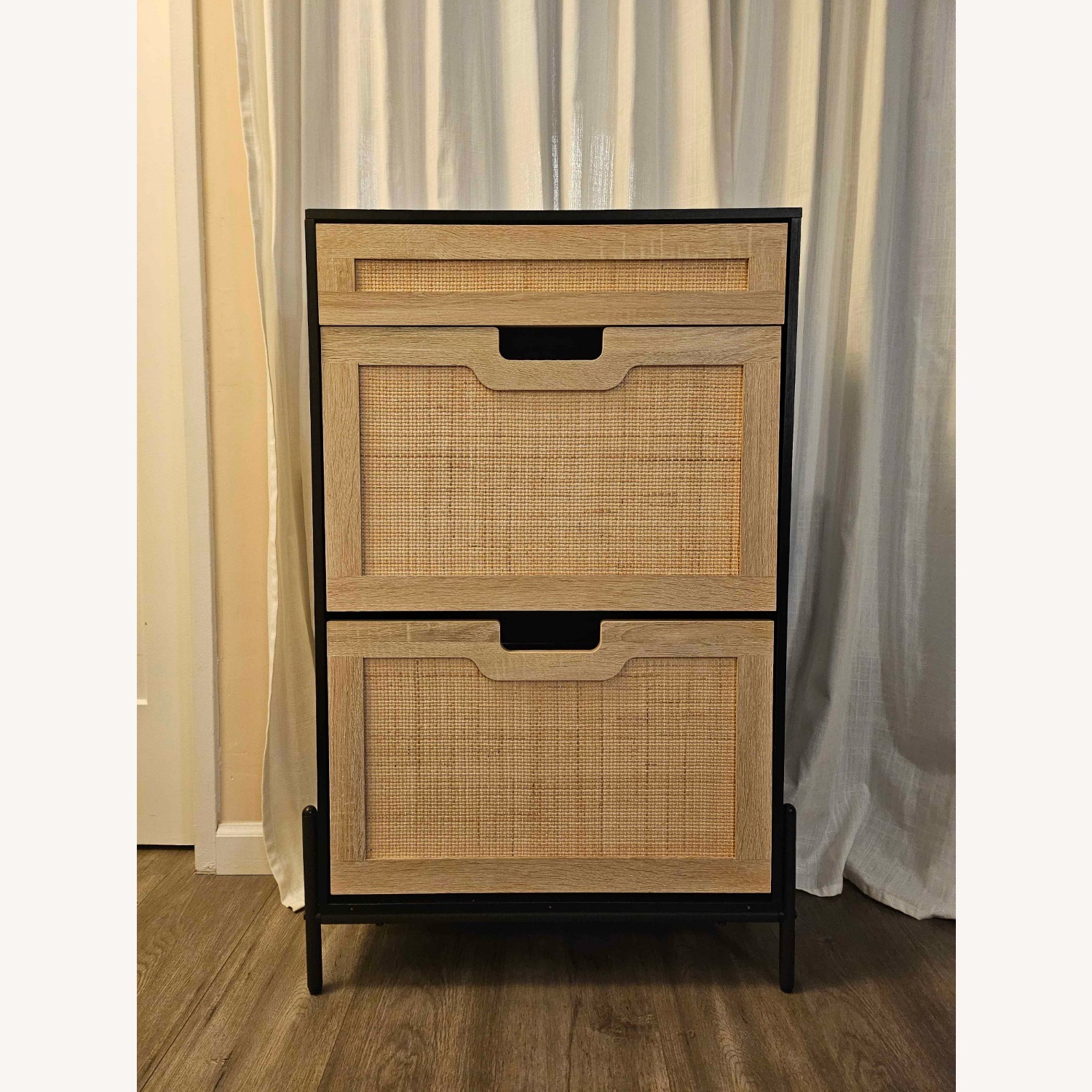 Rattan Shoe Storage Cabinet - image-1