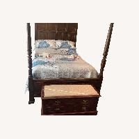 Natural Oak Wood Queen Bed
