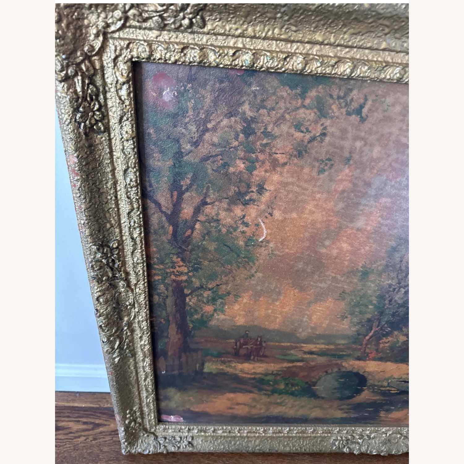 Vintage/Antique Dark Brown Wall Art - image-5