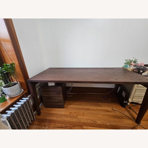 Used Article Madera Dark Brown Wood Desk for sale on AptDeco