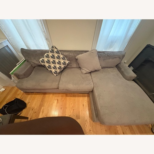 Used Ashley Furniture Bardarson Dark Gray Fabric Chaise Lounge for sale on AptDeco