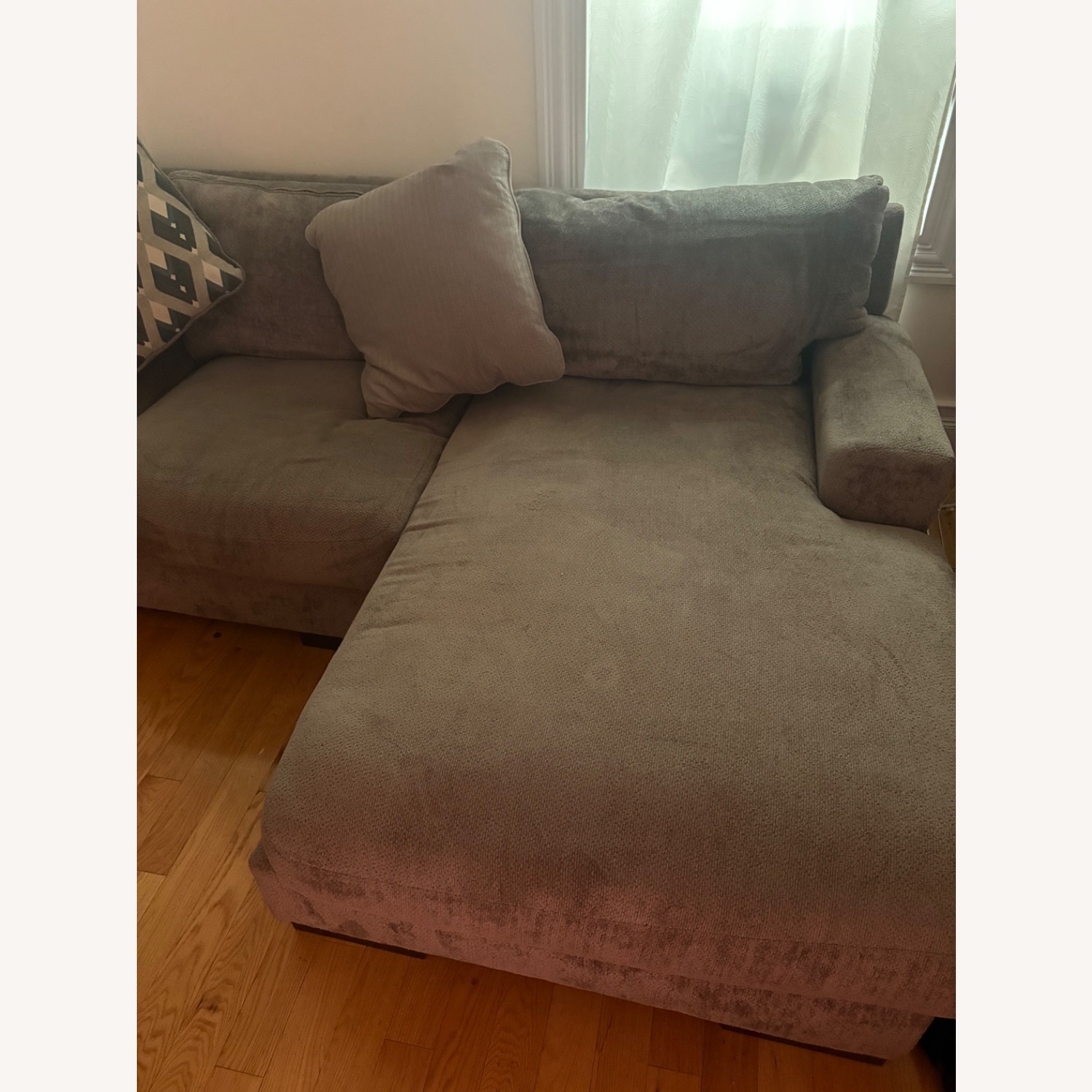 Ashley Furniture Bardarson Dark Gray Fabric Chaise Lounge - image-9