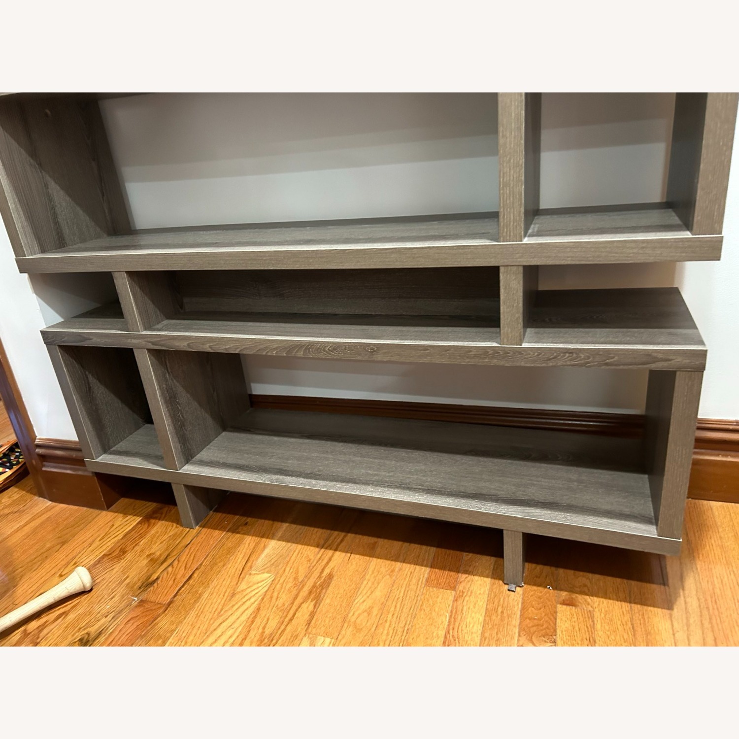 Wayfair Gray Wood 3-Tier Modular Bookshelf Bookcase - image-4