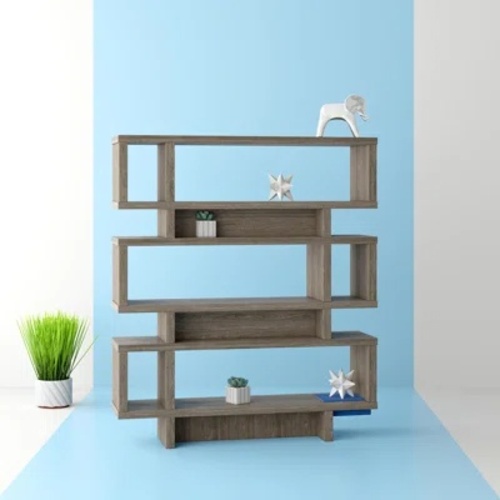 Used Wayfair Gray Wood 3-Tier Modular Bookshelf Bookcase for sale on AptDeco