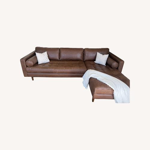 Used Poly and Bark Dark Brown 2 Piece Sectional for sale on AptDeco