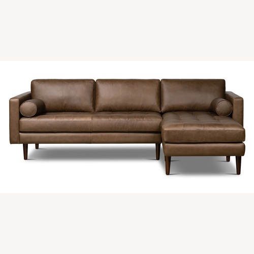 Used Poly and Bark Dark Brown 2 Piece Sectional for sale on AptDeco