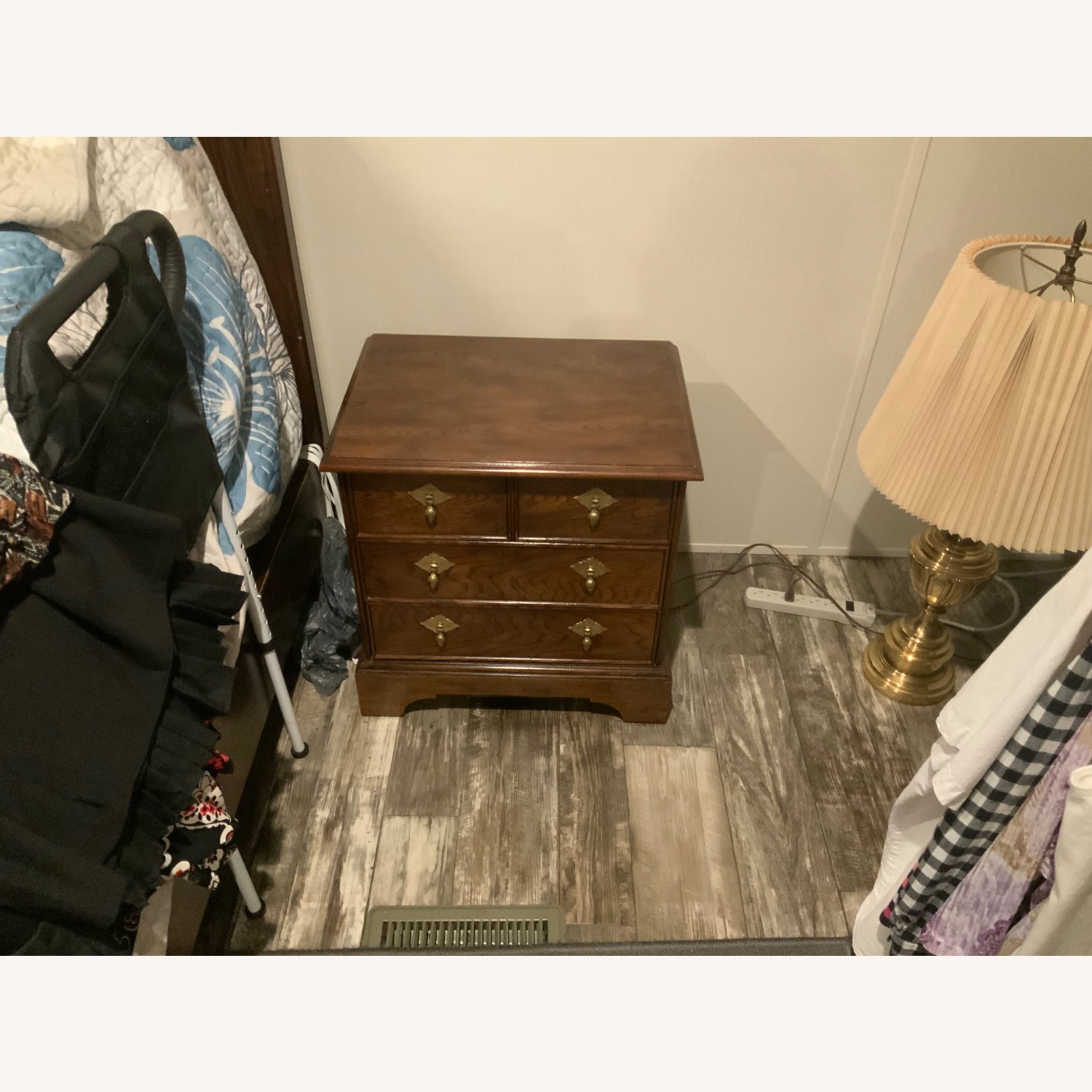 Vintage/Antique Natural Oak Wood Nightstands - image-3