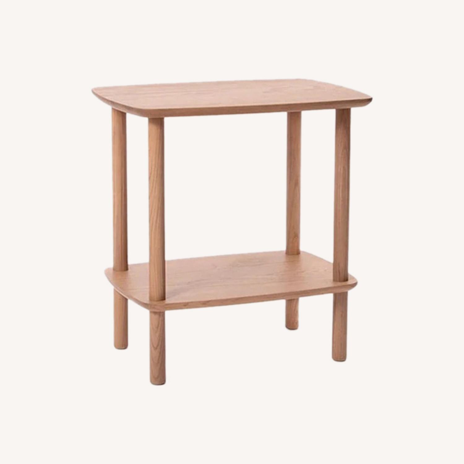 Burrow Serif Light Brown Wood Side Table - image-0