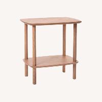 Burrow Serif Light Brown Wood Side Table