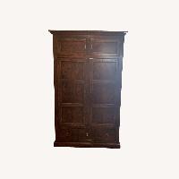 Vintage/Antique Natural Oak Wood Armoire