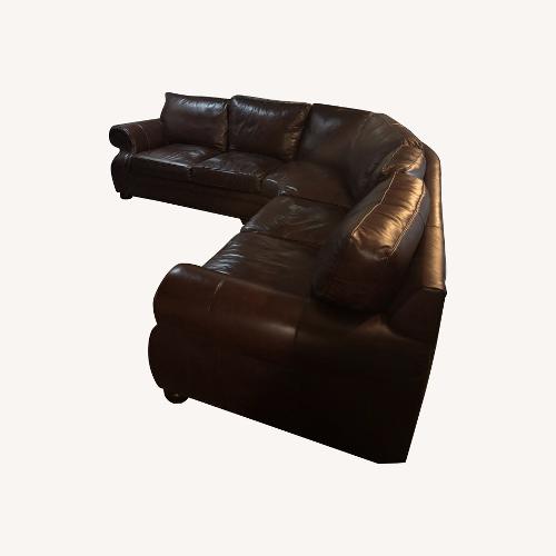 Used Walter E Smith 3 piece Sectional Leather Sofa for sale on AptDeco