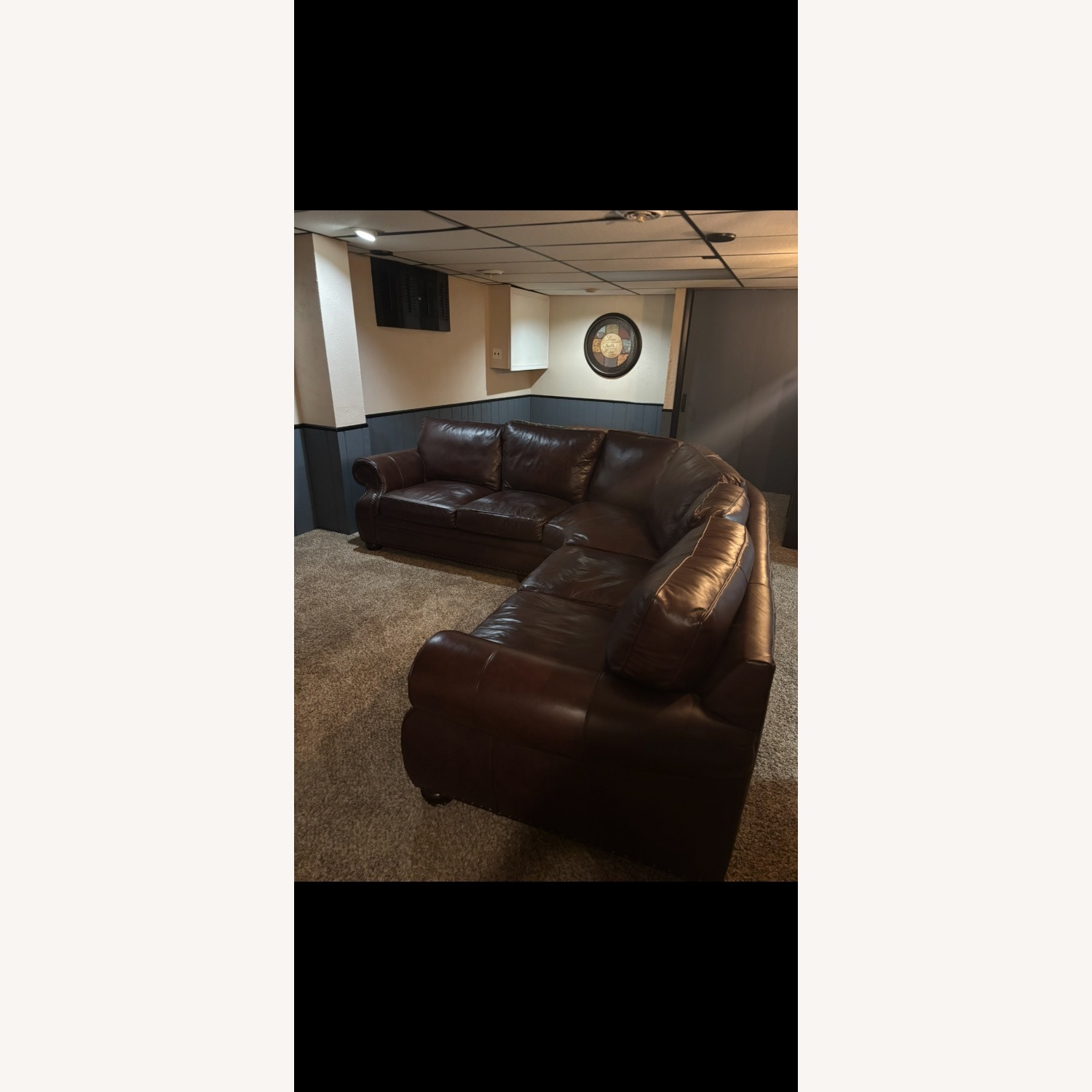 Walter E Smith 3 piece Sectional Leather Sofa - image-1