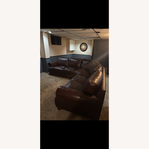 Used Walter E Smith 3 piece Sectional Leather Sofa for sale on AptDeco