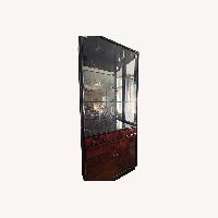 Hendredon Burled Black Wood Wall Unit