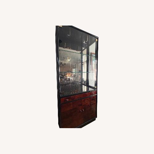 Used Hendredon Burled Black Wood Wall Unit for sale on AptDeco