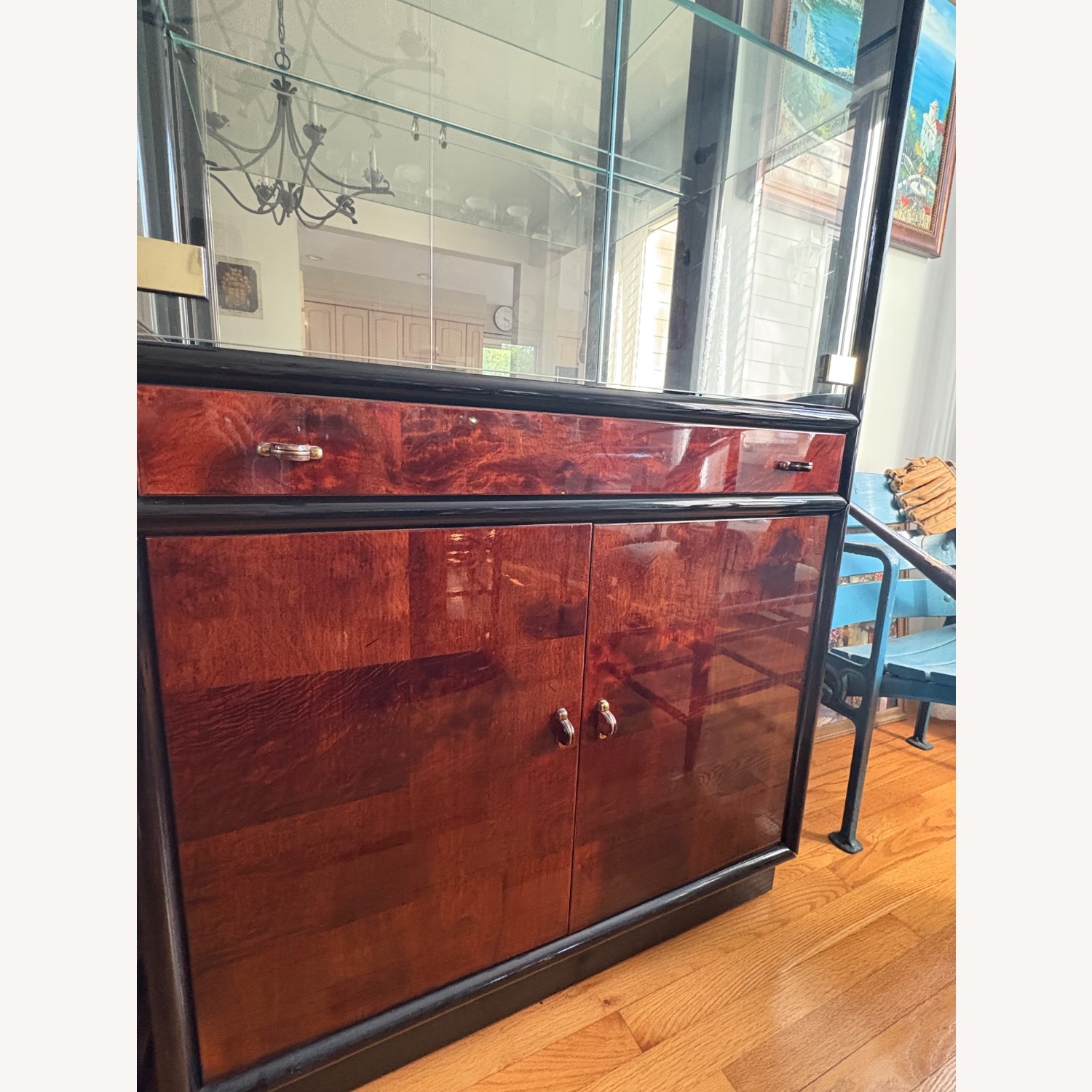 Hendredon Burled Black Wood Wall Unit - image-2