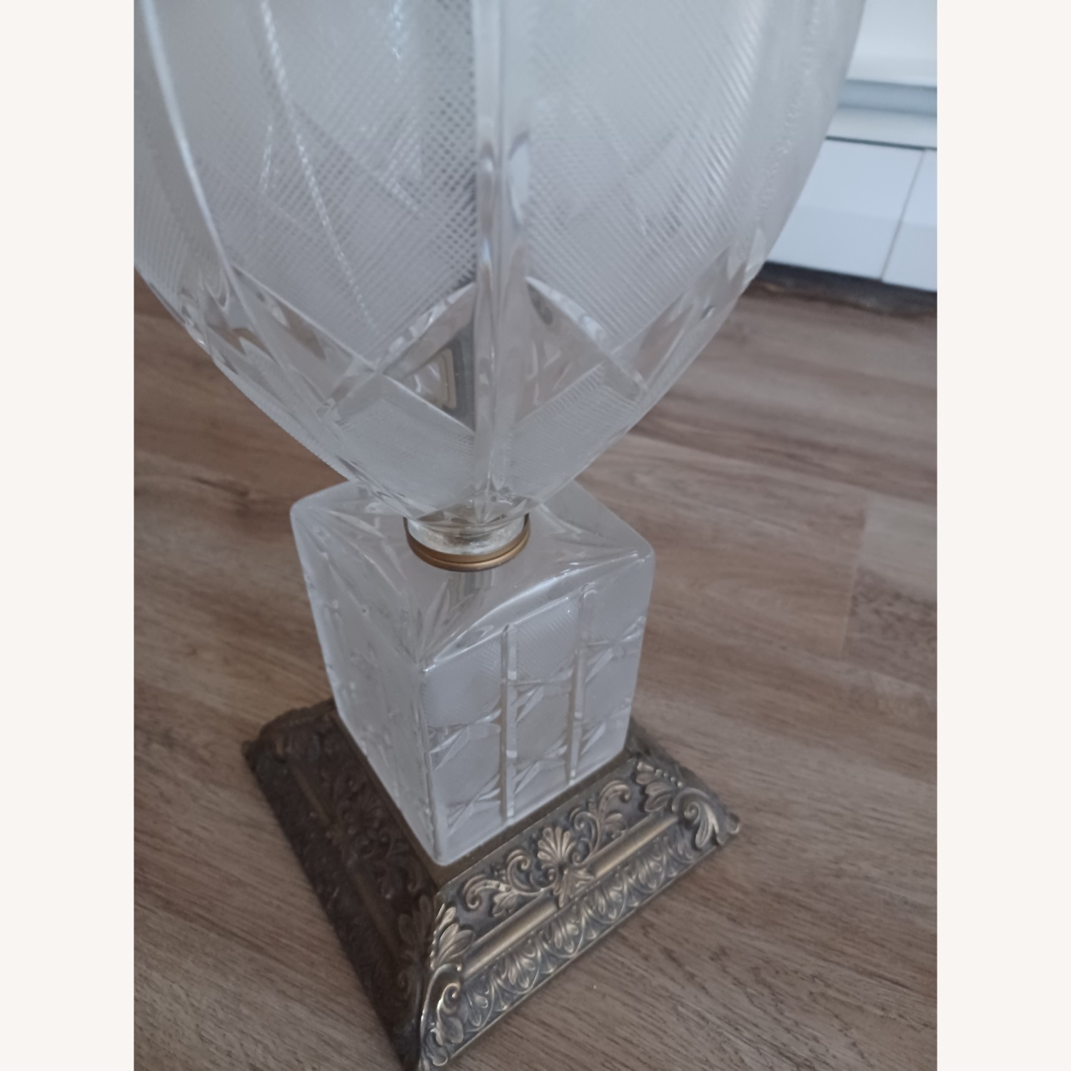 Cut Crystal and Brass Table Lamps - image-5