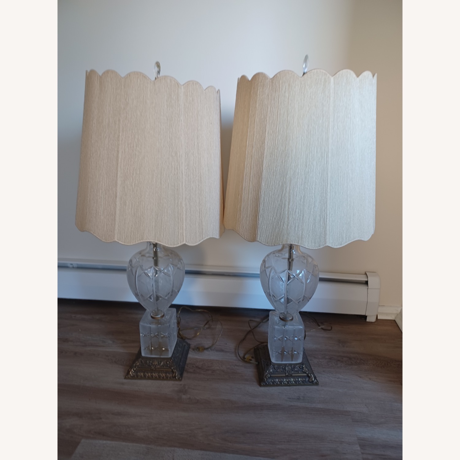 Cut Crystal and Brass Table Lamps - image-1