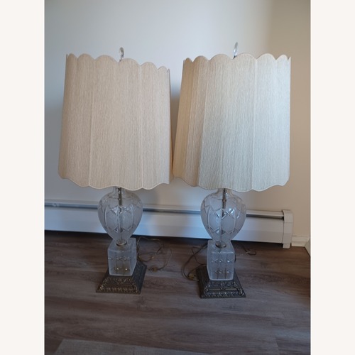 Used Cut Crystal and Brass Table Lamps for sale on AptDeco